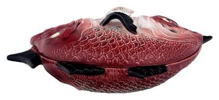 Fish Red Tureen & Lid