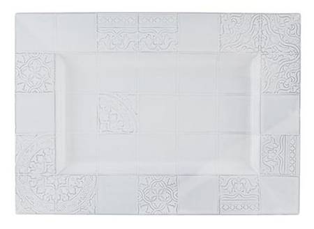 Rua Nova Antique White 18" Rectangular Tray