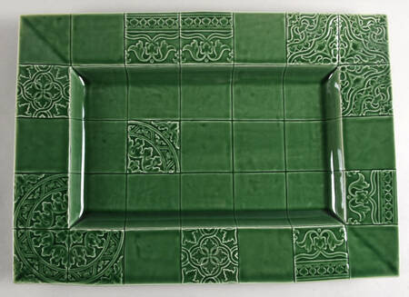 Rua Nova Green 18" Rectangular Tray