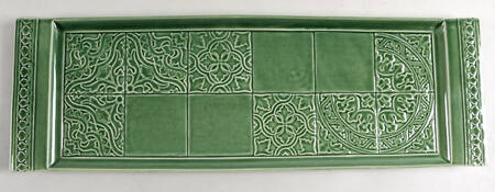 Rua Nova Green Rectangular Tray
