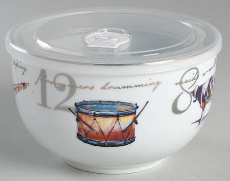 12 Days of Christmas 6" Nesting Bowl & Plastic Lid