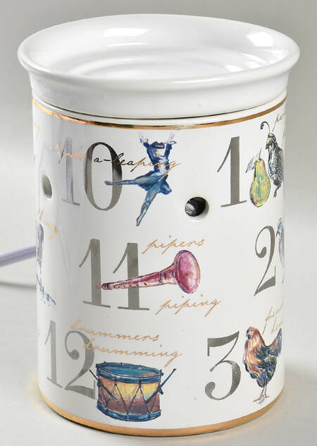 12 Days of Christmas Wall Plug-In Wax Wamer & Lid
