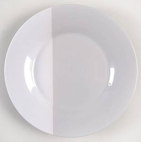 Color Dipped Grey Salad Plate