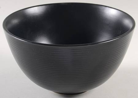 Matte Swirl Black Soup/Cereal Bowl