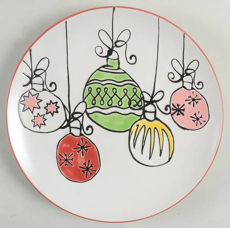 Retro Ornaments Salad Plate