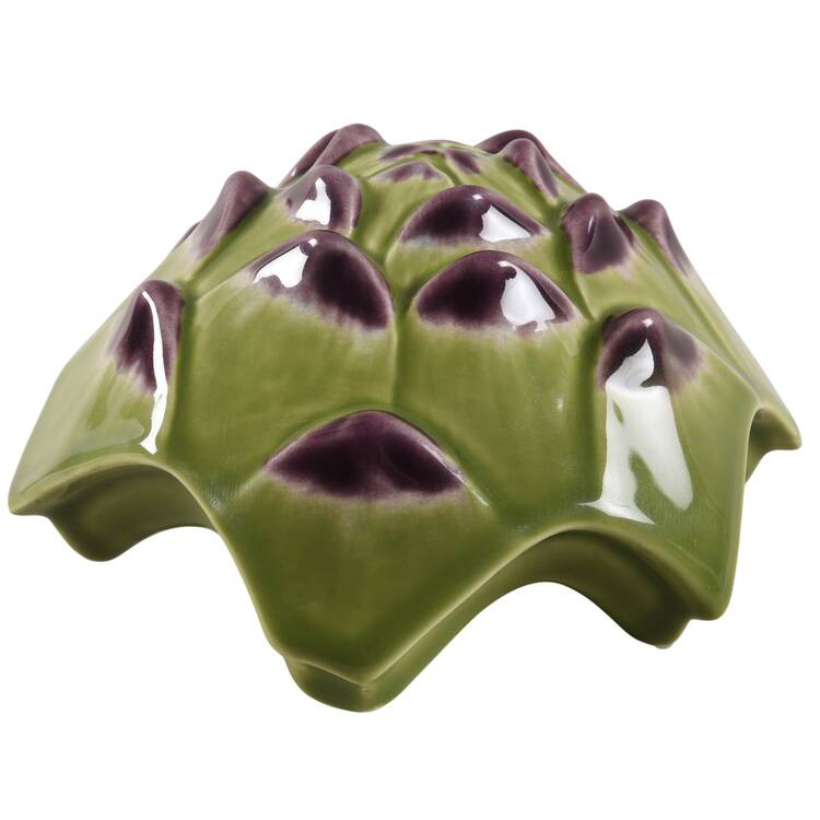 Artichoke Green and Purple Lid for Figural Covered Box