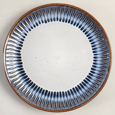 Sunray Reactive Blue Salad Plate
