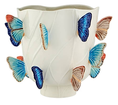 Cloudy Butterflies by Claudia Schiffer 11" Vase