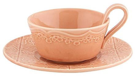 Rua Nova Nuance Pink Footed Cup & Saucer Set