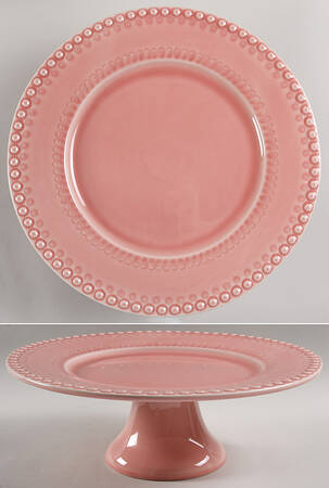Fantasia (Fantasy) Pink 13" Diameter Pedestal Cake Stand
