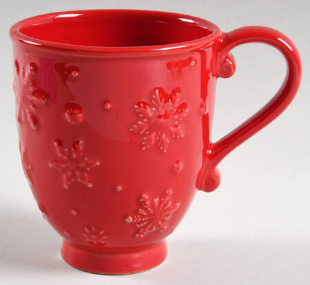 Snowflakes Red Mug
