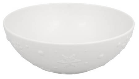 Snowflakes Beige 10" Large Salad Serving Bowl