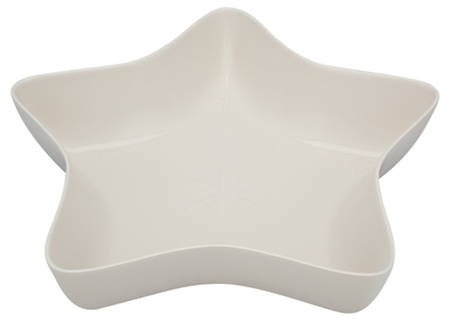 Snowflakes Beige 14" Star Shaped Bowl