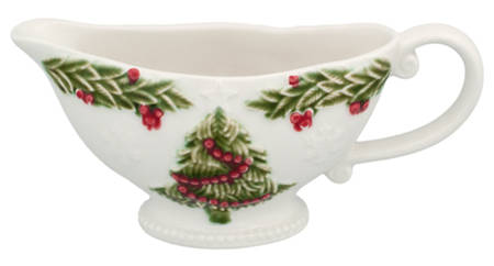 Christmas (Poinsettia) Decorated Gravy Boat