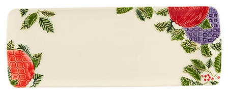 Christmas Ornaments 17" Rectangular Tray