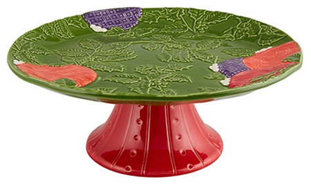 Christmas Ornaments 12" Diameter Pedestal Cake Stand