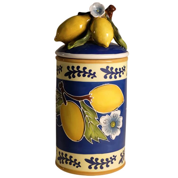 Lemon Medium Canister & Lid