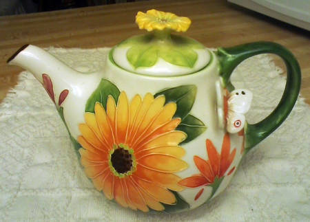 Gerber Daisy Teapot & Lid