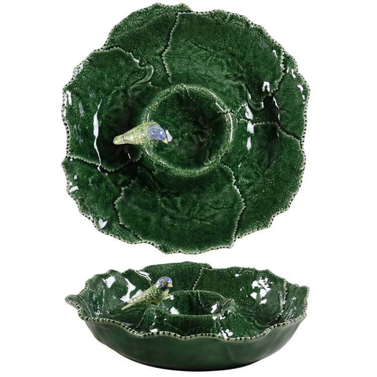 Cineraria Figural Chip/Dip Bowl