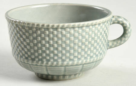 Basketweave Gray Oversized Cup