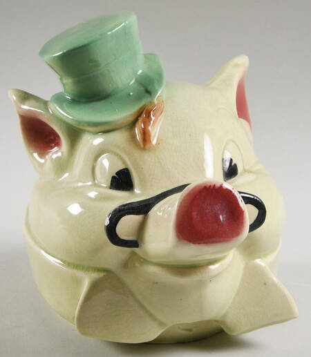 Formal Pig Lid for Figural Cookie Jar by Brush-Mccoy