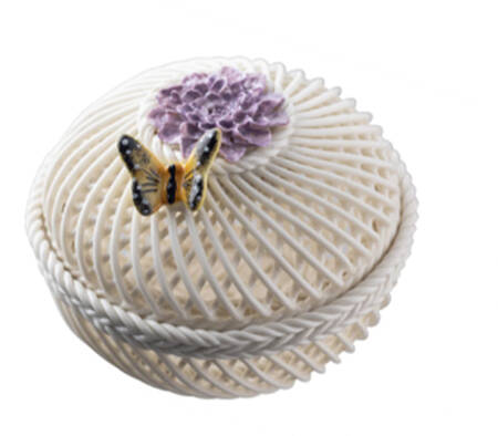 Flower of the Month Basket 3" Round Covered Basket