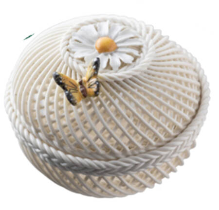 Flower of the Month Basket 3" Covered Round Basket