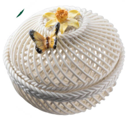 Flower of the Month Basket 3" Covered Round Basket