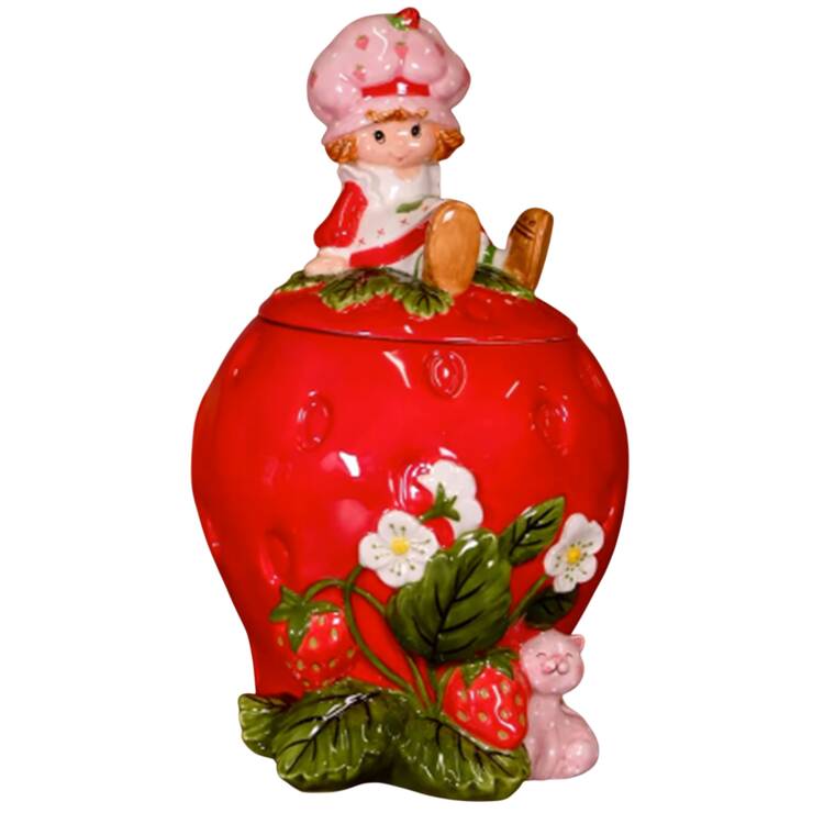 Strawberry Shortcake Figural Cookie Jar & Lid