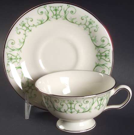 Baroque Scroll Footed Cup & Saucer Set
