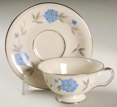 Beatrice Footed Cup & Saucer Set by Castleton (USA)