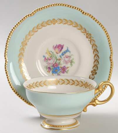 Bellwood Turquoise Footed Cup & Saucer Set