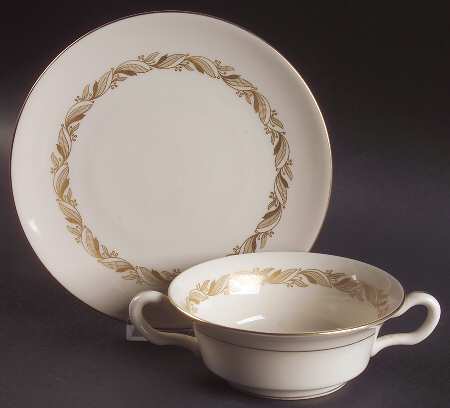 Carlton Flat Cream Soup Bowl & Saucer Set