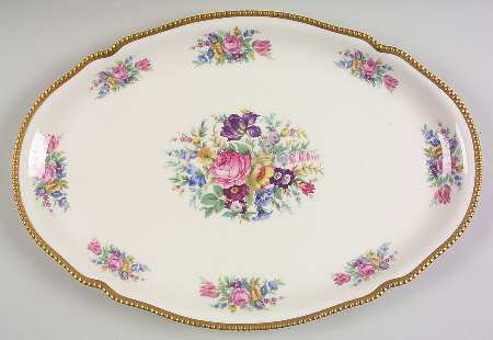 Castleton Rose 16" Oval Serving Platter