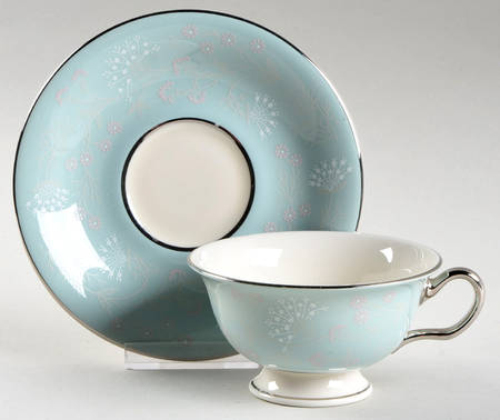 Corsage Footed Cup & Saucer Set