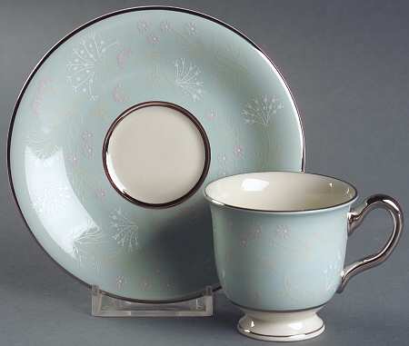 Corsage Footed Demitasse Cup & Saucer Set
