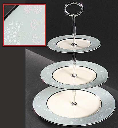 Corsage 13 7/8"-14 1/4" 3-Tiered Serving Tray(DP,SP,BB) HC