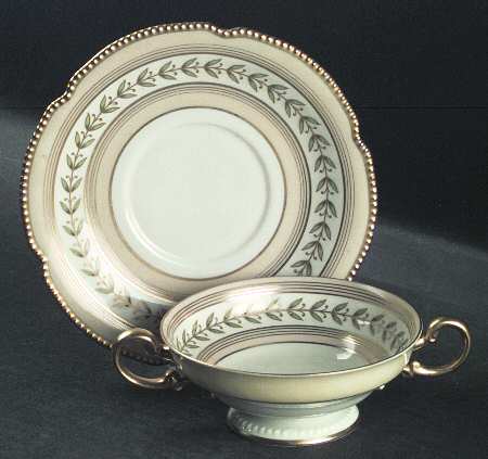 Duchess Footed Cream Soup Bowl & Saucer Set