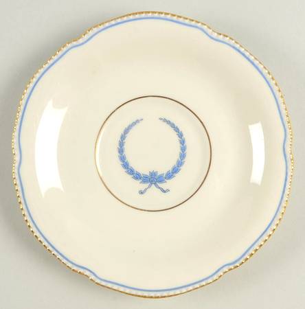 Empire (Blue Wreath, Gold Trim) Saucer