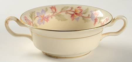 Fantasy Footed Cream Soup Bowl