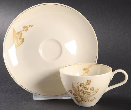 Golden Meadow Flat Demitasse Cup & Saucer Set