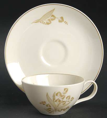 Golden Meadow Flat Cup & Saucer Set