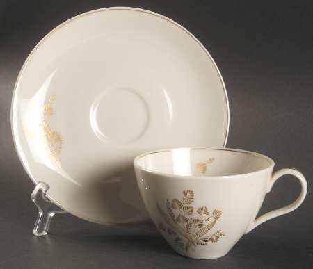 Golden Meadow Flat Cup & Saucer Set