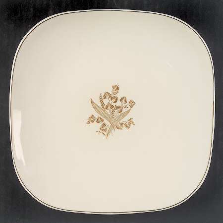 Golden Meadow Square Salad Plate