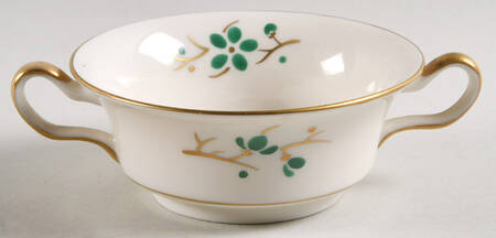 Jade Footed Cream Soup Bowl