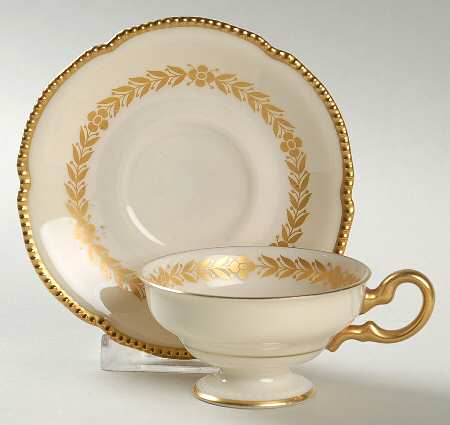 Laurel Footed Demitasse Cup & Saucer Set