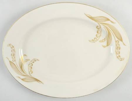 Lily of the Valley 13" Oval Serving Platter