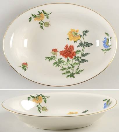 Ma Lin 10" Oval Vegetable Bowl