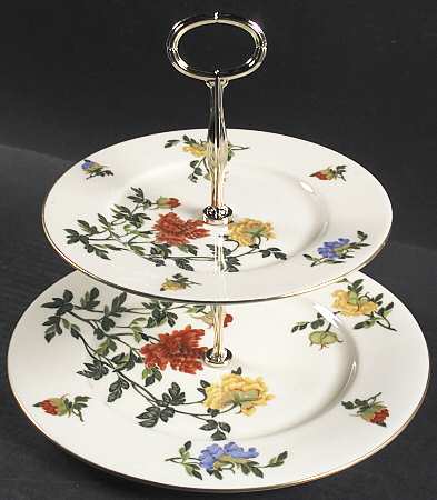 Ma Lin 6 5/8"-10"  2 Tiered Serving Tray (Dp, Sp) HC