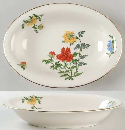 Ma Lin 10" Oval Vegetable Bowl